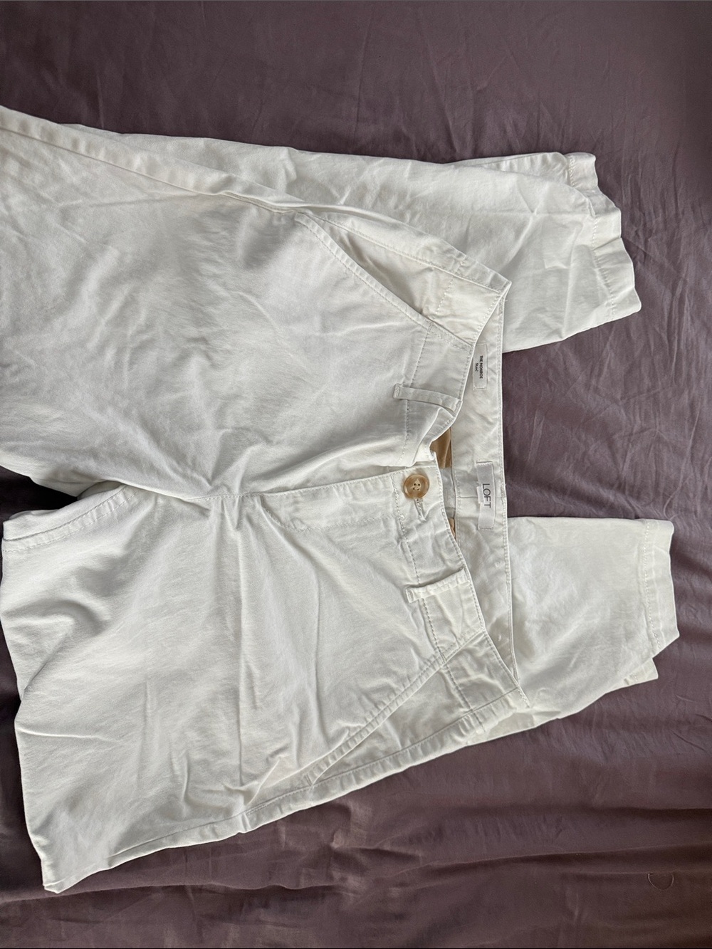 White Casual Pants